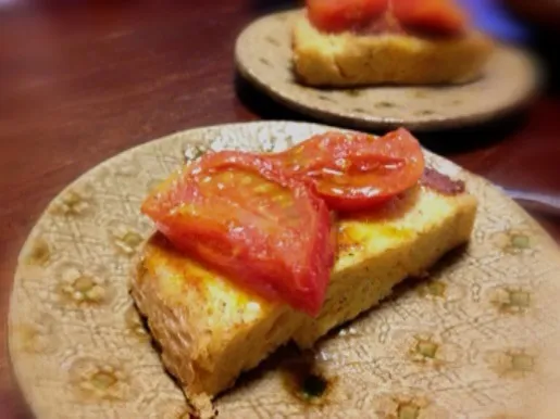 フレンチトースト トマト載せ|まちまちこさん