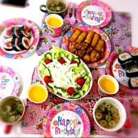 Snapdishの料理写真:☆My birthday☆お友達の手作りランチ♡|YuRioさん