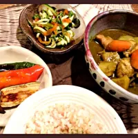 Snapdishの料理写真:激辛！ほうれん草カレー ͛꒰ू ऀ•̥́ꈊ͒ੁ•ૅू॰˳ऀ꒱ ͟͟͞  ̊ ̥  ̥|chihiroさん