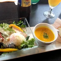 Snapdishの料理写真:サラダ＆スープランチ|teddyさん