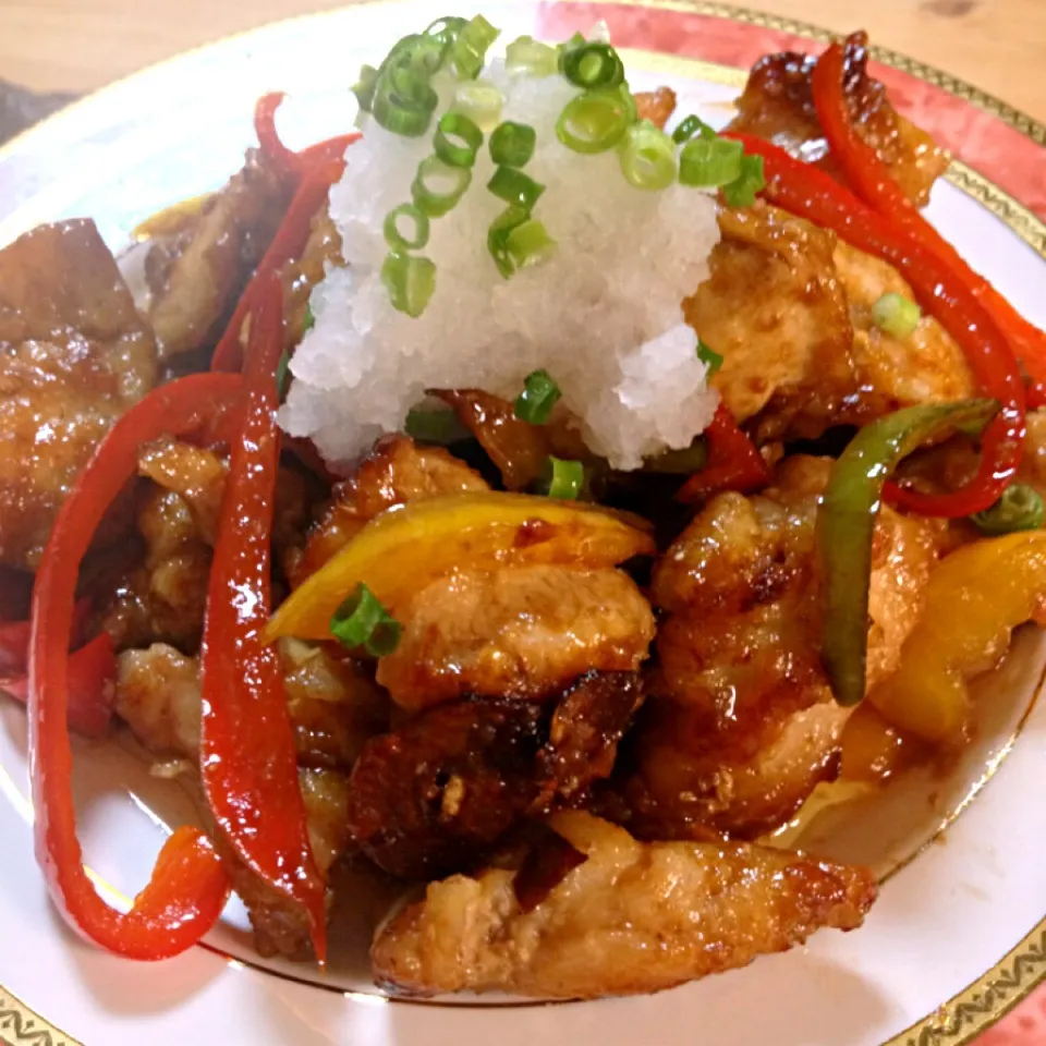 くららさんの♪鶏肉のバルサミコ酢照り焼きおろしかけ⭐|honamiさん