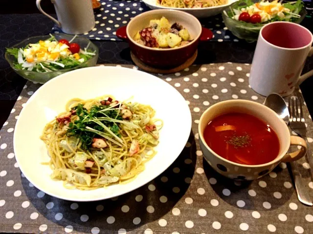 たこの青じそソースパスタ|ふじたさやかさん