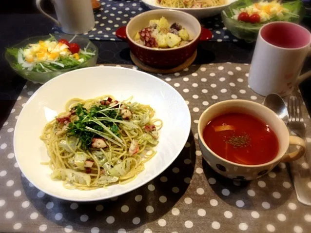 たこの青じそパスタ|ふじたさやかさん