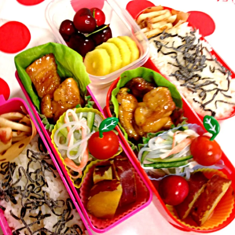 いつものお弁当×2🍒6/4|麻希さん