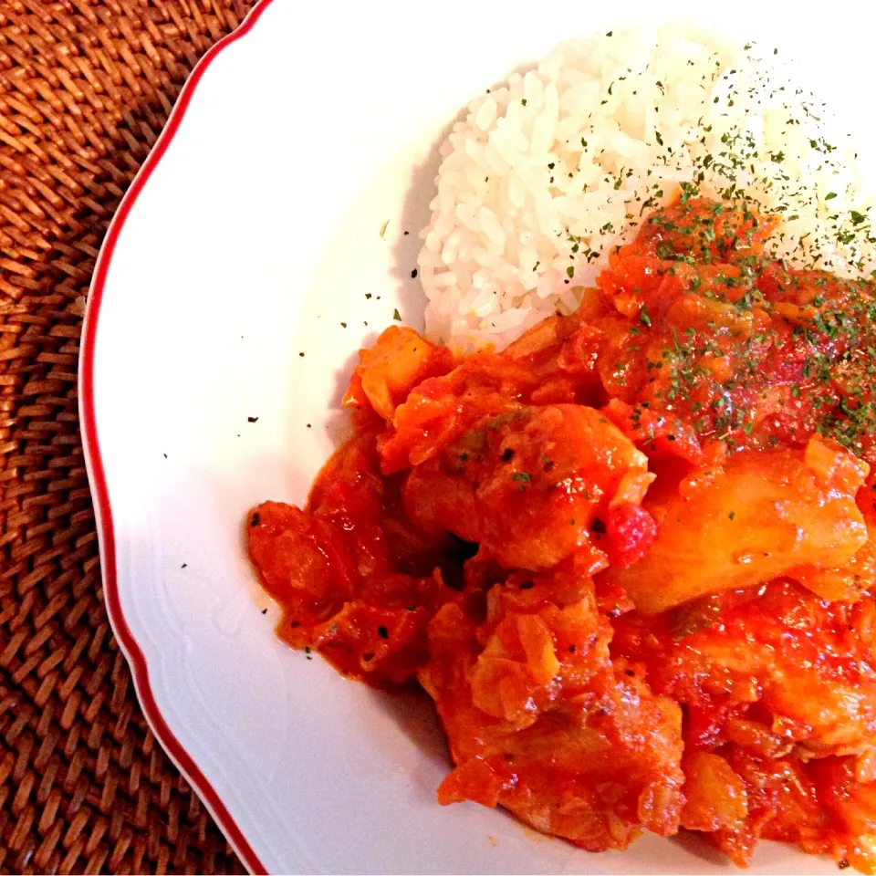 キャベツたっぷり鶏肉のトマト煮込み|望月 陽子さん