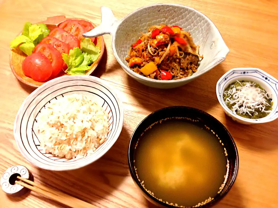 豚肉と3色パプリカのプルコギ定食|ユキさん