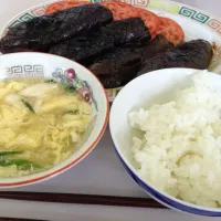 Snapdishの料理写真:茄子の醤油煮、スープ|桜ノ雨さん