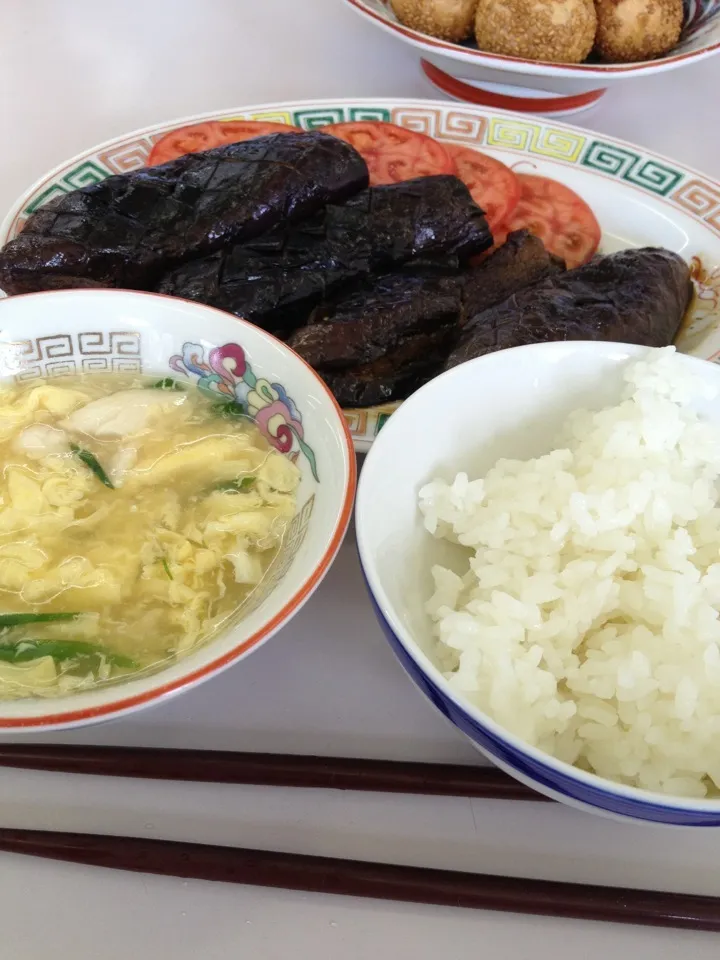 茄子の醤油煮、スープ|桜ノ雨さん