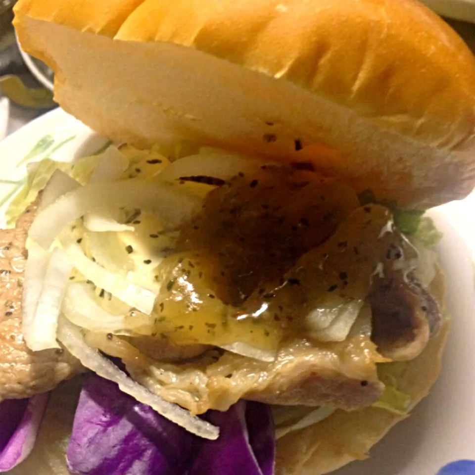 塩ダレ焼肉バーガー|shenhuaさん