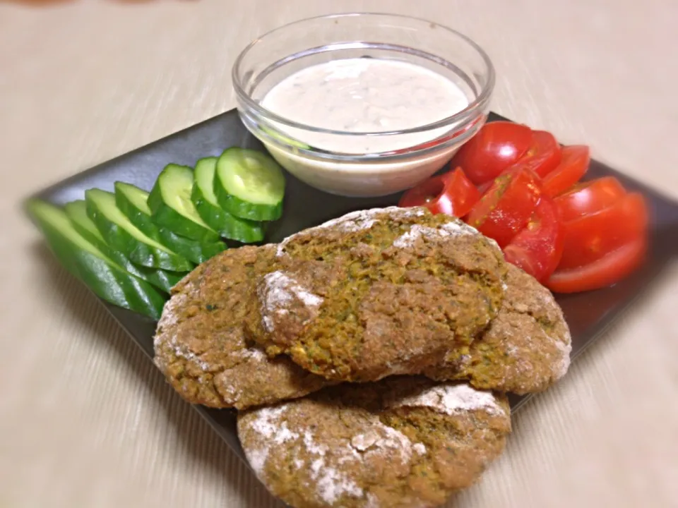 Oven baked Falafel with Tahini Sauce inspired by Rikk!|6畳フィットネスさん