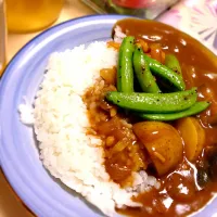 スナップえんどうカレー|まりぶんさん