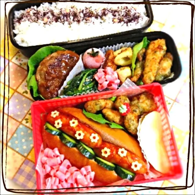 旦那サマと末っ子ᑦᑋᵃᵑ✼ のお弁当|ゆりっぺ⋆*❁さん