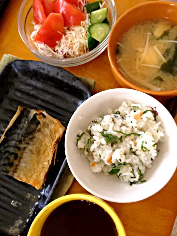 焼き塩サバ定食|水野愛日(ミズノマナビ)さん