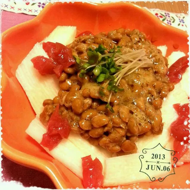 Snapdishの料理写真:✦長芋の梅肉納豆がけ✦|*ikuko*さん