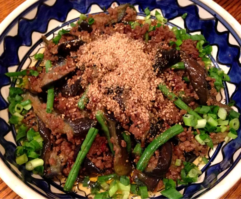 茄子と挽肉の胡麻味噌炒め♪♪♪|ランランらぁ〜んさん