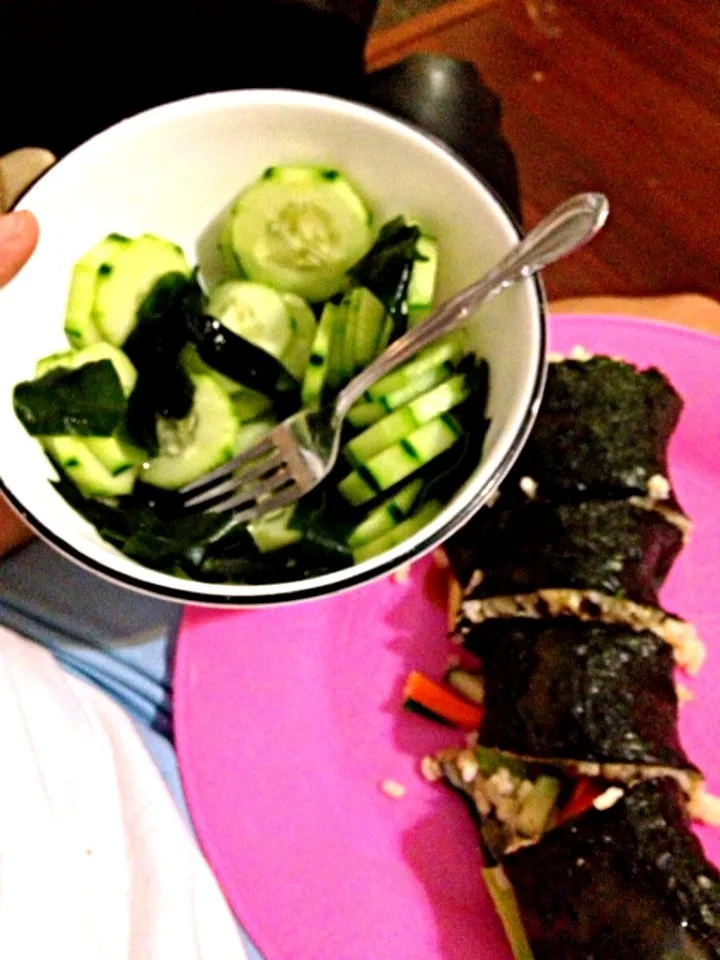 Japanese cucumber salad nori veggies rolls|Amber Lynn Lacy Mannionさん