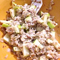 Rolled oats w green apple and flax seed|Amber Lynn Lacy Mannionさん