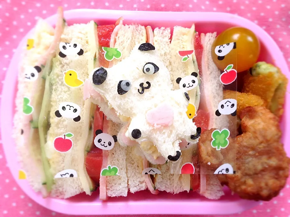 Lunch box☆Sandwich Panda🐼ｻﾝﾄﾞｳｨｯﾁ ﾊﾟﾝﾀﾞ|🌈Ami🍻さん