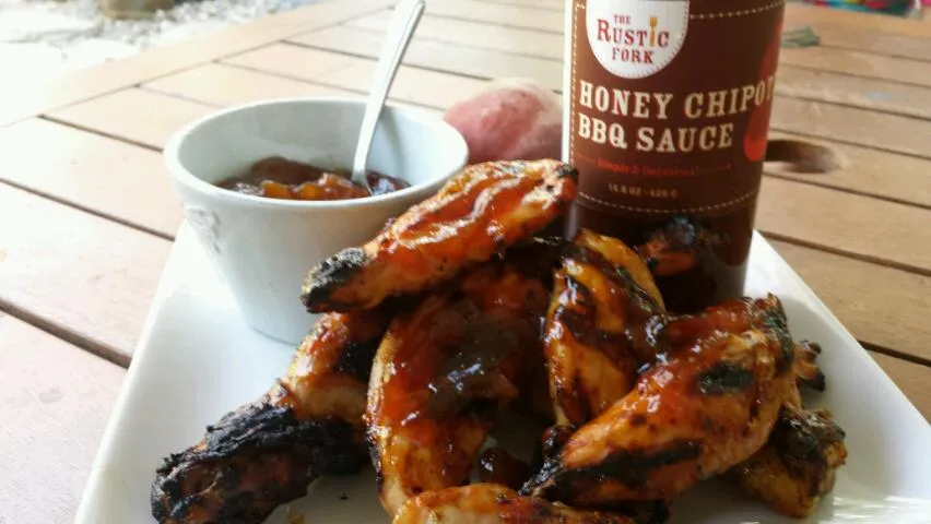 Snapdishの料理写真:Rustic Fork BBQ Peach Grilled Chicken|sonya keisterさん