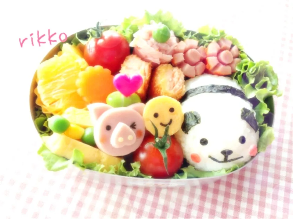 俵わんこ＆ミニ🐷ちゃんの💛 ✨😊スマイル弁当😊✨|rikkoさん