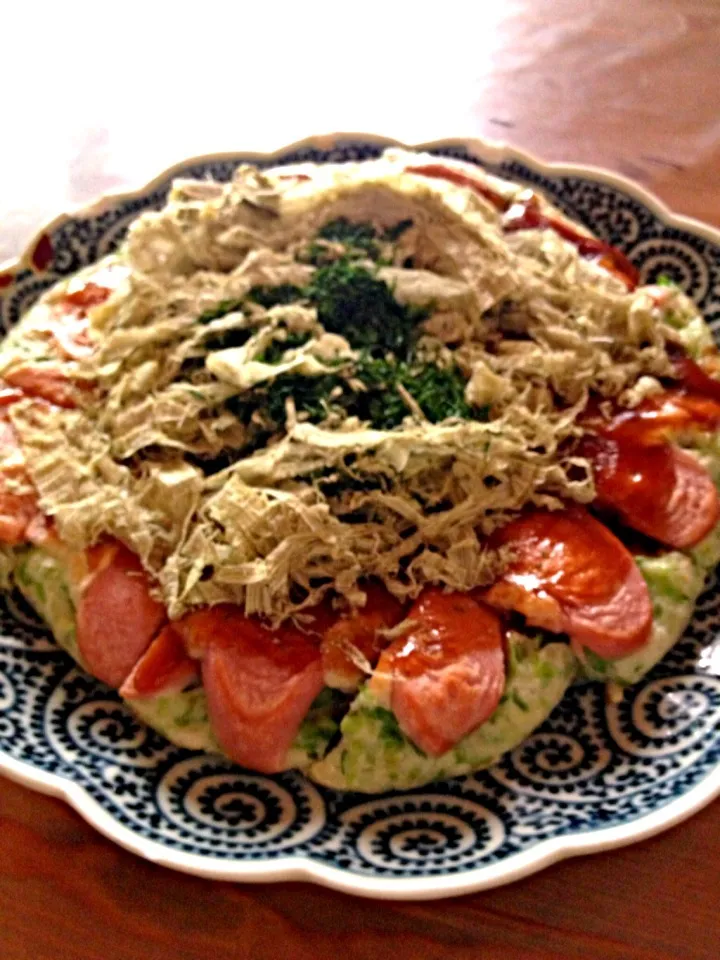 肉類が摂取禁止の旦那に魚肉ソーセージお好み焼きww|ひとみさん