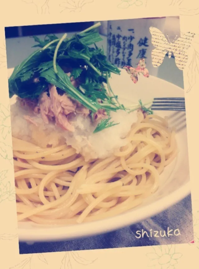 Snapdishの料理写真:おかなさんのツナ＆大根おろしのあっさりパスタ 柚子胡椒風味✨|しずか＊さん