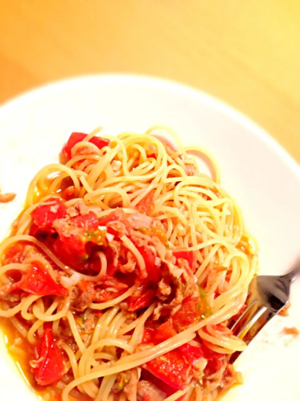 トマトとツナのペペロンチーノ|まりたむさん