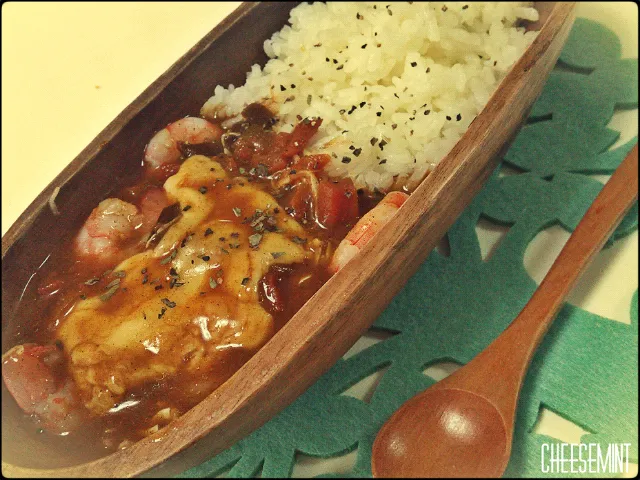 seafood cheese curry rice.|みっちさん