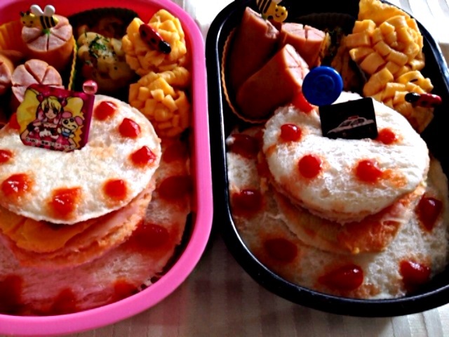 幼稚園のお弁当 6 7 2段ケーキ風サンドイッチ 5児のママ Snapdish スナップディッシュ Id vh9a