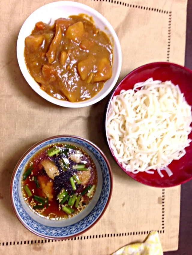 カレー丼と稲庭うどん|まる子さん