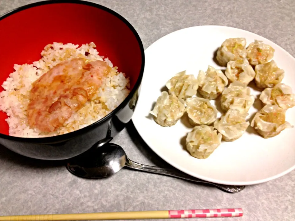 ネギトロ丼•野菜シュウマイ|うるしちかさん