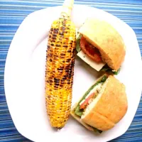 Margherita Sandwich with Roasted Corn on the Cob|Shah Cooksさん