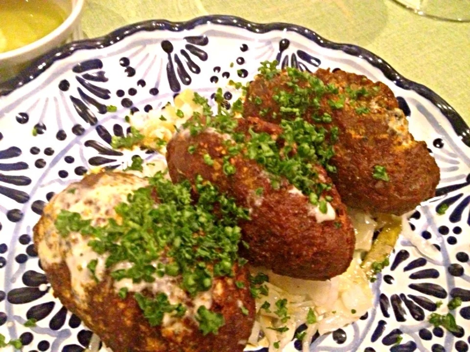 Snapdishの料理写真:パレスチナ料理ケッベ/Kibbeh/الكبة|juneshunさん