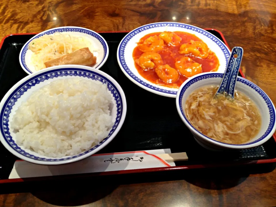 エビチリ定食 850円|Kojiさん