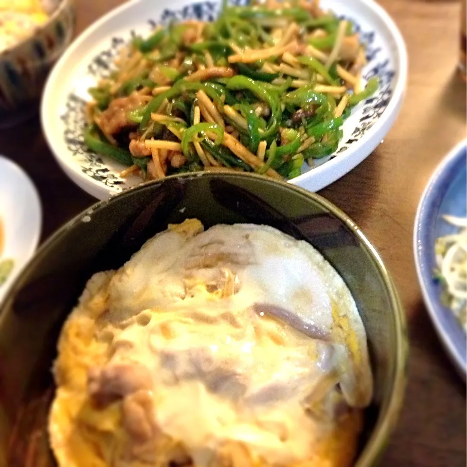 親子丼と青椒肉絲|タケハナさん