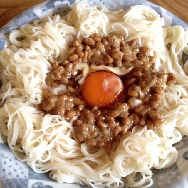 朝食:納豆そうめん|Kenny Hiraiさん