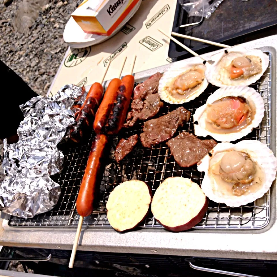 河原でBBQ|きむらゆりかさん