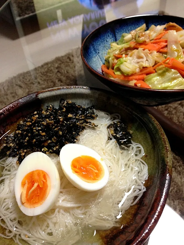 のりだれそうめん、回鍋肉|やっちゃんさん