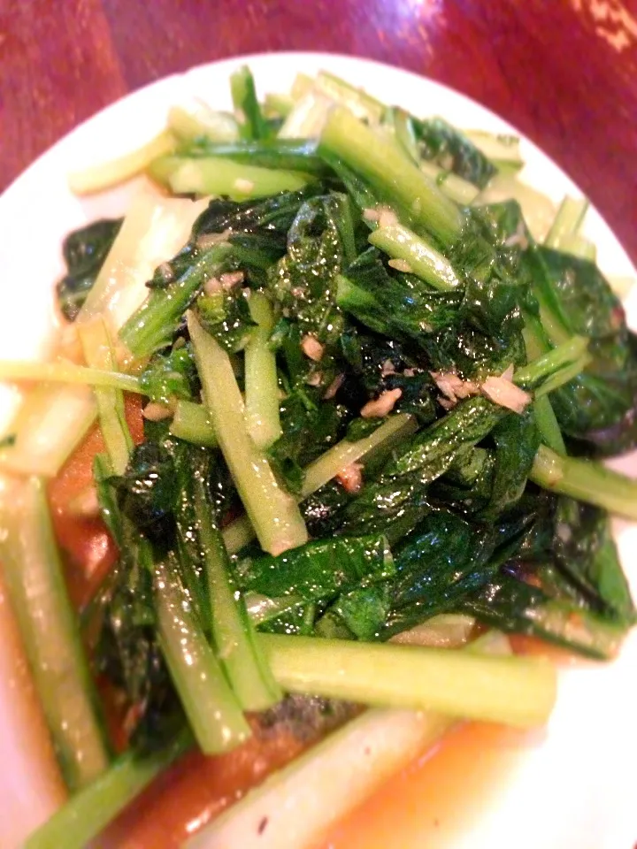 Stir-fried garlic greens🔥青菜のニンニク炒め|🌈Ami🍻さん