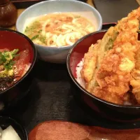 天丼と漬け丼とうどんのセット|森重 仁さん