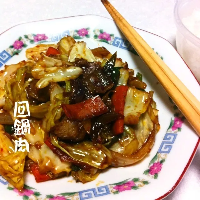 130609-回鍋肉、ご飯 ¥240 #夕食 #自炊|dune725さん