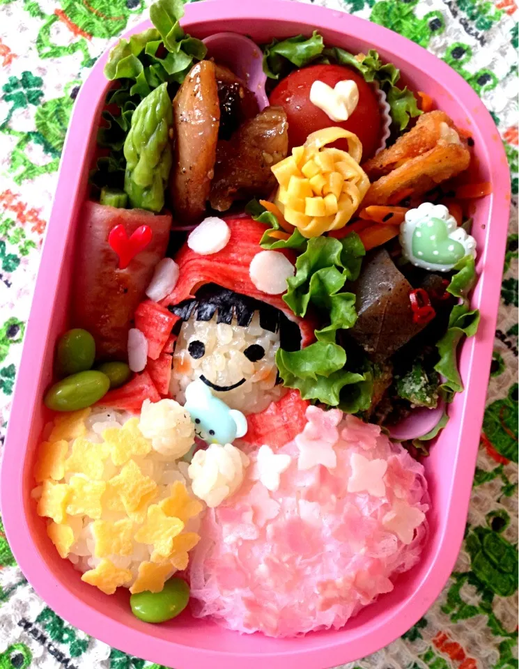 あじさいとPちゃん弁当|びすこさん