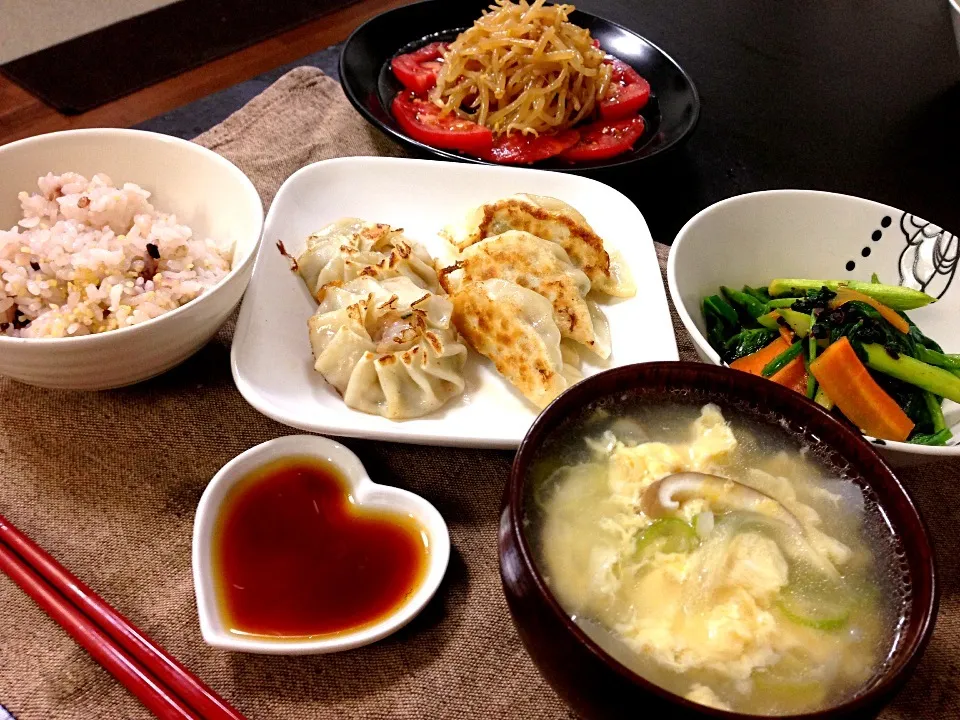 餃子定食(・ω・)ノ|ももみにゃん。さん