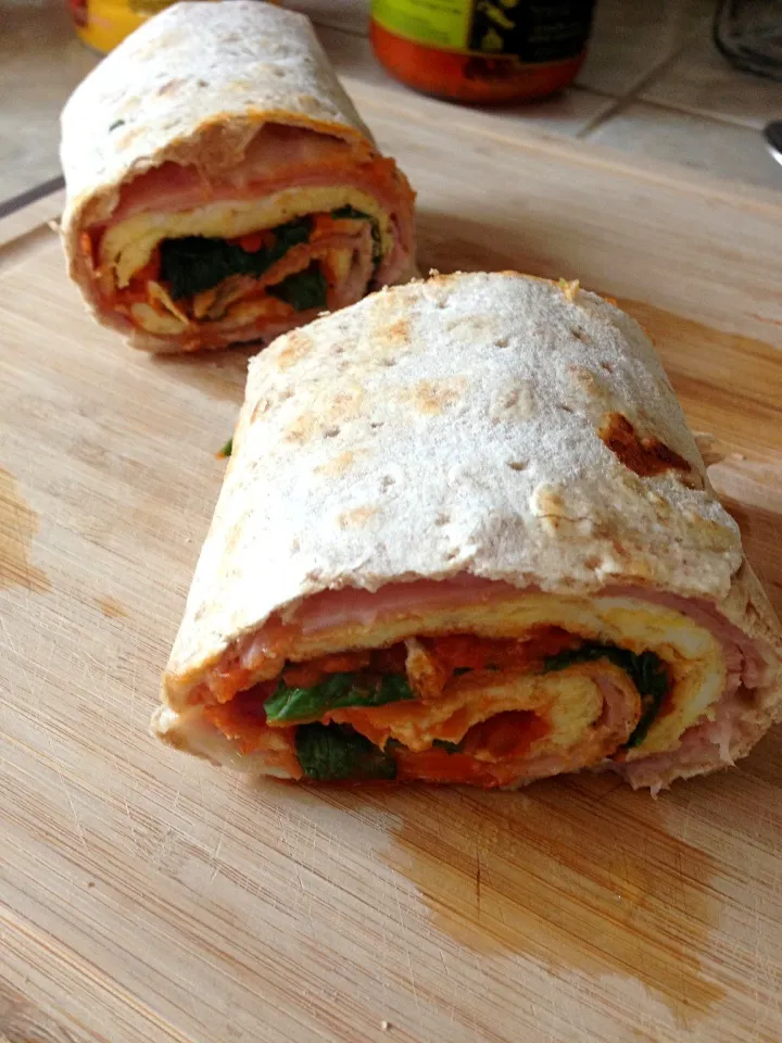 Ham n Spinach breakfast wrap.|David McGuireさん