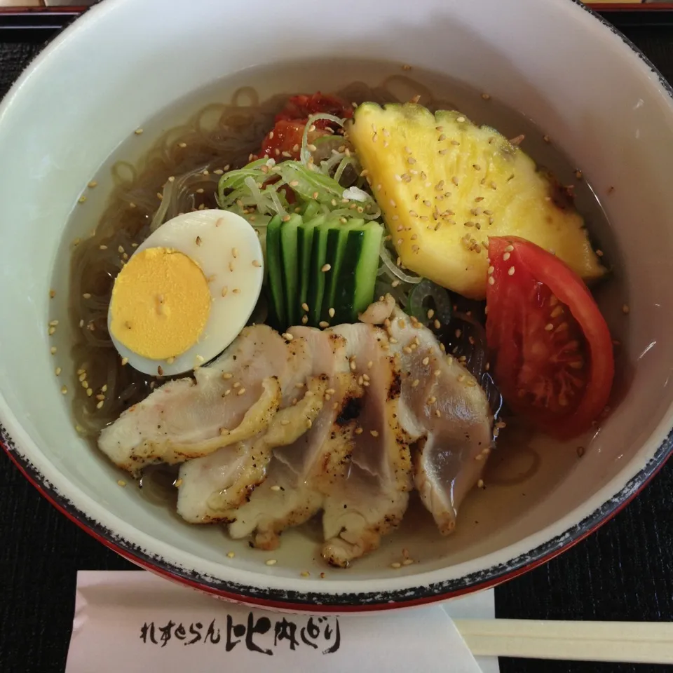 比内地鶏 蕎麦冷麺|そらまめさん