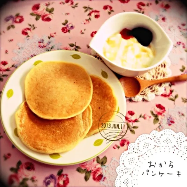 なるちゃんの♡おからでもっちもちパンケーキ♡ Okara pancake|まるちゃんさん