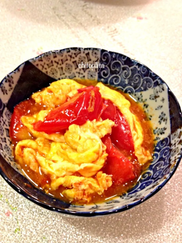 Tomato and egg - トマト卵|chitopilitaさん