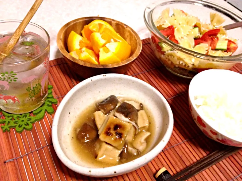 昨日の晩ご飯🍚大好きな高野豆腐の煮物🍲|みきぴょん♪さん