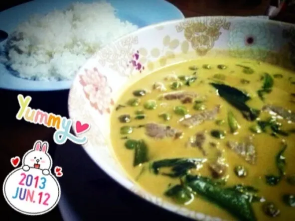 Green curry with beef|Mare Kieさん