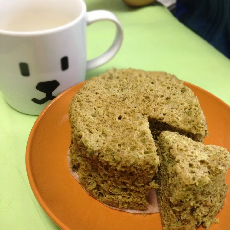 レンジ蒸しパン 抹茶バージョン|ひろぽんさん